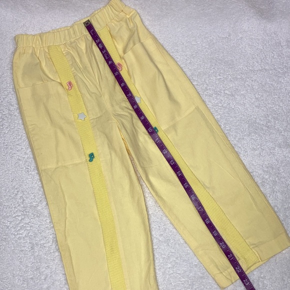 Nwot vintage carters yellow summer pants stars music notes size 5 - Picture 3 of 8